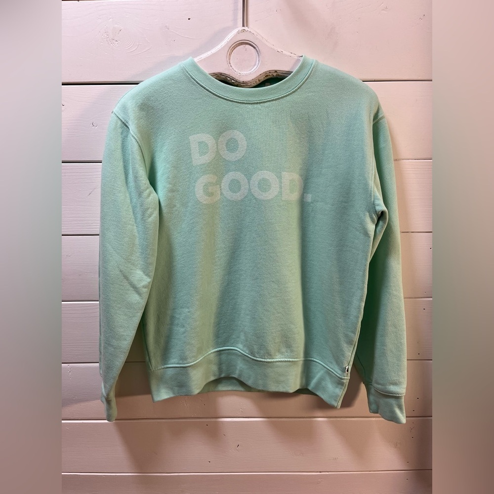 COTOPAXI – Mint Green “Do Good” Sweatshirt size M